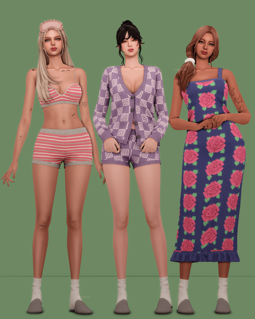 Галерея мода Сет одежды Cozy Knit Homewear #1